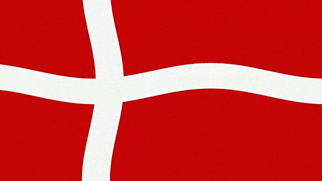 丹麦国旗舞动无缝循环，新的质量，独特的动画，动态喜悦，丰富多彩，酷的背景视频镜头视频下载