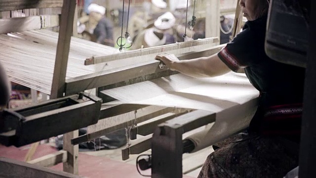 泰国手工编织棉视频素材