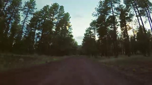 POV汽车在美国的一个山口行驶视频素材