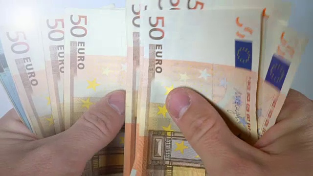 计算欧元钞票视频购买