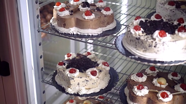 糕点店的蛋糕视频素材