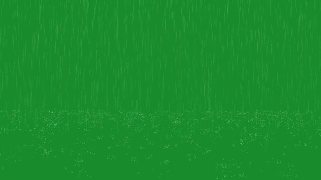 大雨绿屏循环视频素材