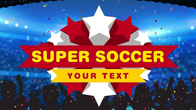 超级足球动画足球介绍，推广，启动视频!视频素材