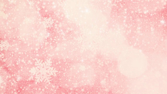 粉色圣诞无缝环背景与雪花视频素材