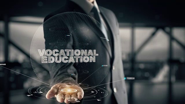 职业教育与全息商人的概念视频素材