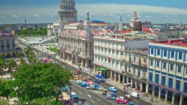 哈瓦那以国会大厦为背景的实时视频视频下载