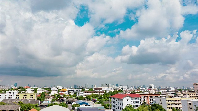 延时云曼谷城市的天空景观视频素材