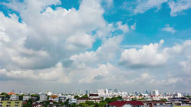 延时云曼谷城市的天空景观视频素材