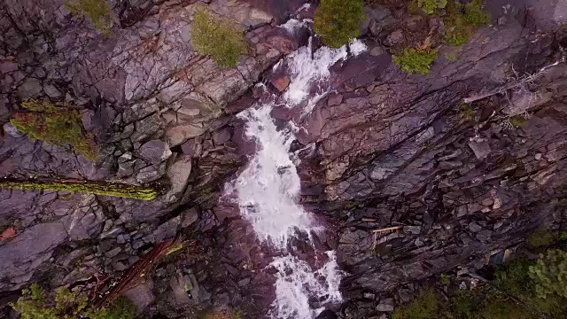 鹰瀑布，太浩湖-鸟瞰图视频素材