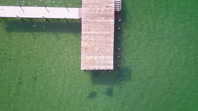 塔霍湖码头航拍视频素材