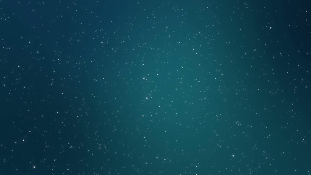 蓝绿色的夜空背景与动画星星视频素材