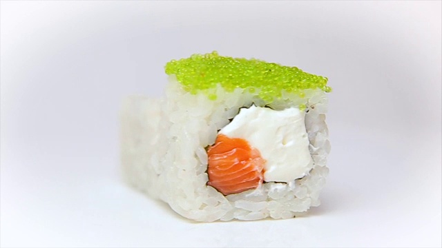豪华餐厅wasabiko fila maki三文鱼视频素材