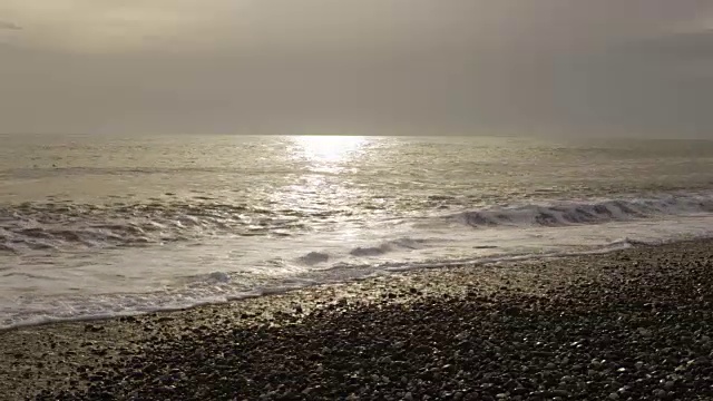 黑海海岸海滩海浪潮汐海岸海洋视频下载