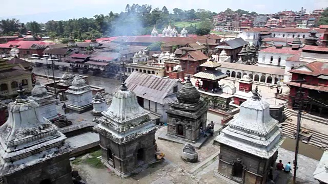 尼泊尔加德满都的Pashupatinath神庙视频下载