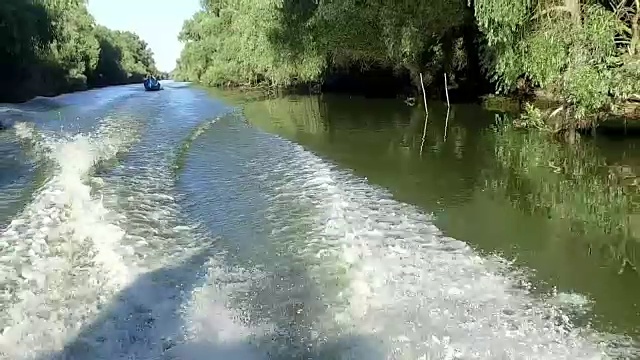 多瑙河三角洲频道的慢镜头视频素材