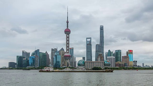 时间流逝，中国上海市中心视频素材