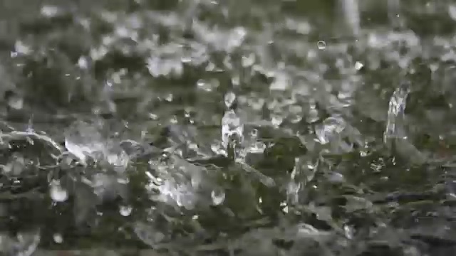 水滴落在水面上的SLO模视频素材