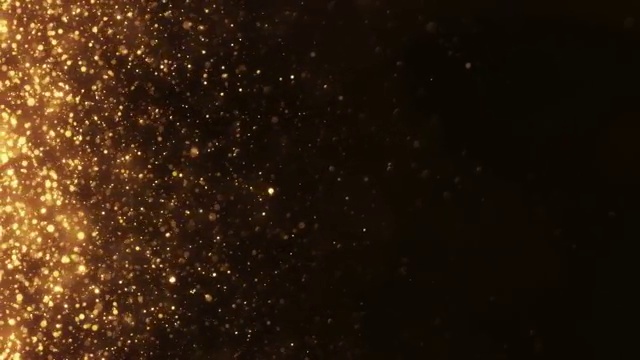 4k小黄金粒子水平运动-背景动画-可循环视频素材