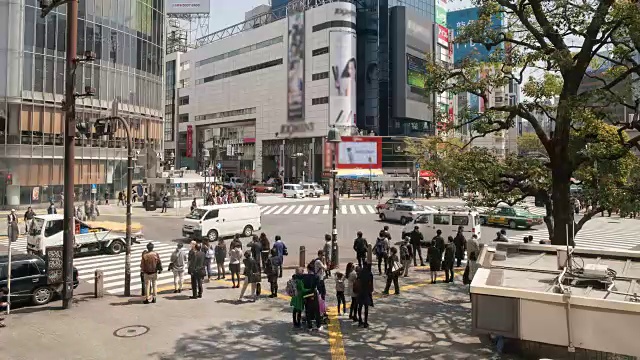 日本东京涩谷渡口视频素材