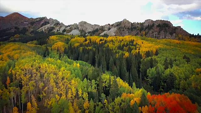 Kebler Pass秋天的颜色和山景视频下载