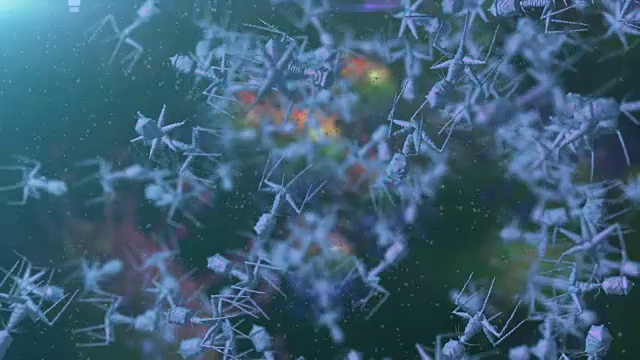 噬菌体感染细菌视频素材