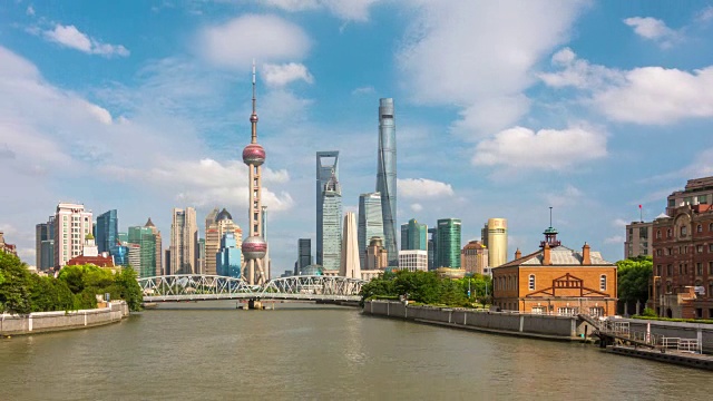 时间流逝，中国上海市中心视频素材