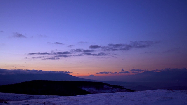 富士山黎明从基里甘视频素材