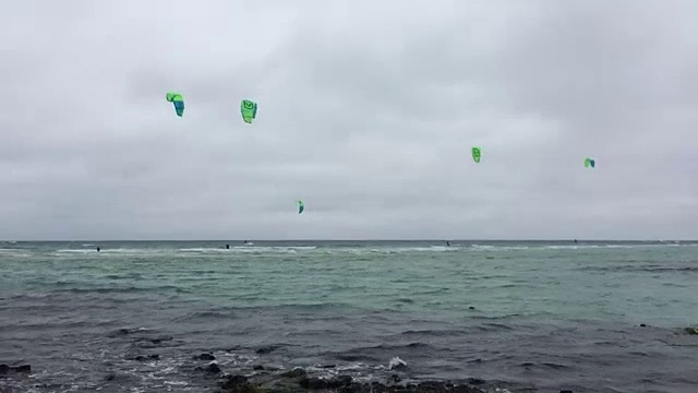 风筝冲浪，济州岛，韩国视频素材