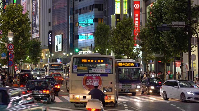 日本东京涩谷的繁忙交通视频素材