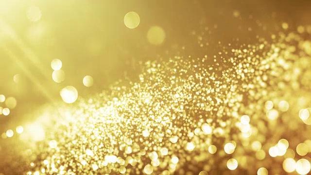 4k美丽的散景和光束(明亮的黄金)-环视频下载