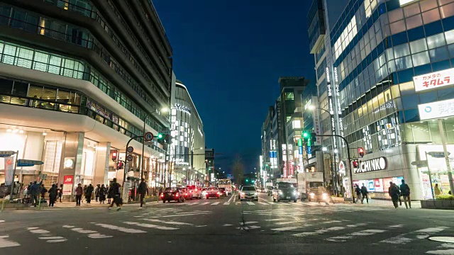 4K延时超高清:日本京都购物街和购物中心拥挤的行人视频下载