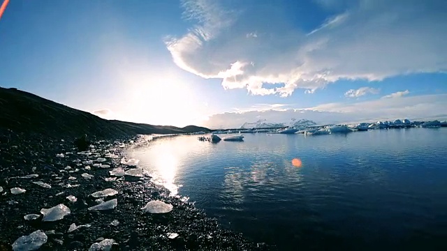 冰岛的冰川泻湖视频下载