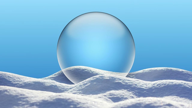 可循环的雪景-雪球视频素材
