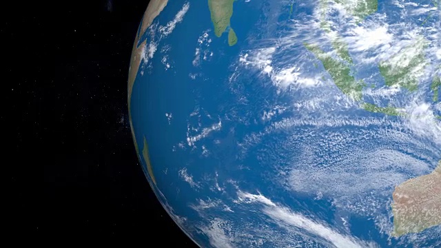 印度洋在地球上，从外太空看视频素材