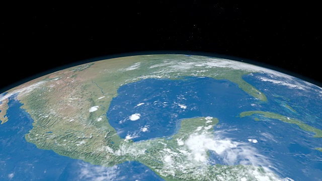 从外太空在地球上看到的墨西哥湾视频素材