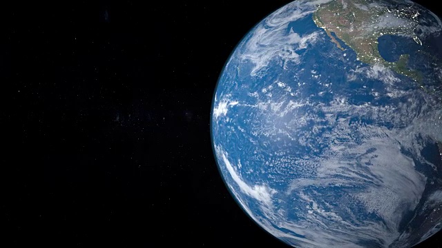 从外太空看到的地球上的太平洋视频素材