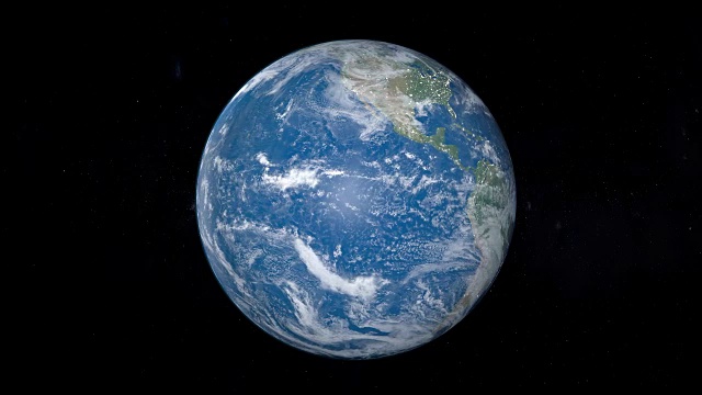 从外太空看到的地球上的太平洋视频素材