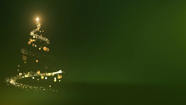 4k抽象圣诞树拷贝空间(绿色)-循环视频素材