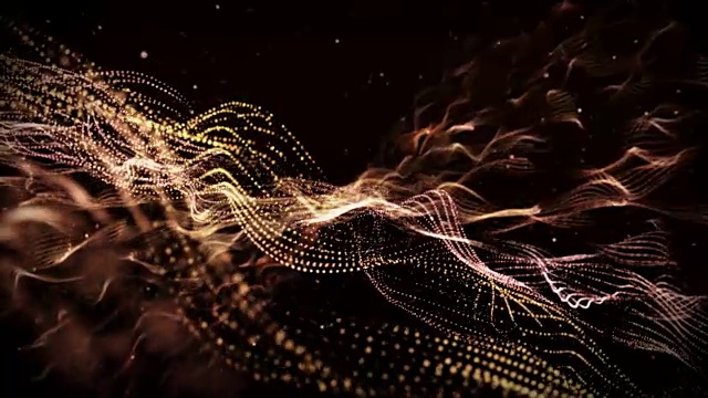 抽象的金色波浪图案背景视频素材