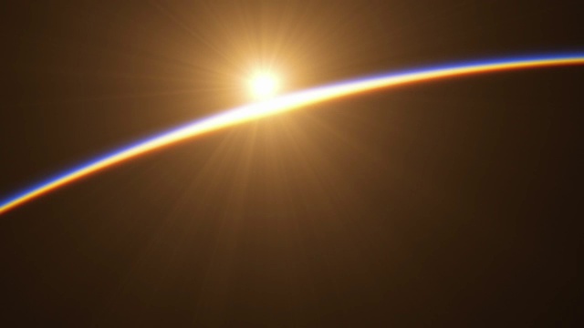 《逼真的地球上的日出》4k。视频素材