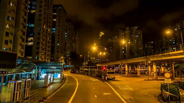 时间流逝电车快速运动在香港城市视频素材