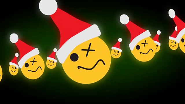 表情符号圣诞循环视频素材