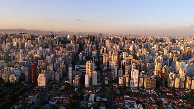 鸟瞰图圣保罗市，巴西视频素材