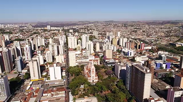 Ribeirao Preto城市鸟瞰图，圣保罗，巴西视频下载