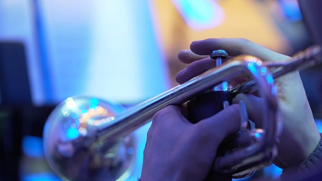 在音乐会或聚会上演奏乐器的专业音乐家的手视频素材