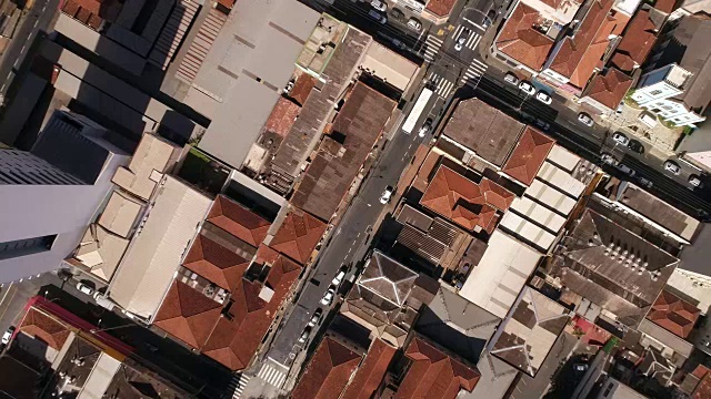 城市生活概念的空中天线视频素材