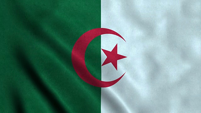 阿尔及利亚4K无缝可循环旗帜视频下载
