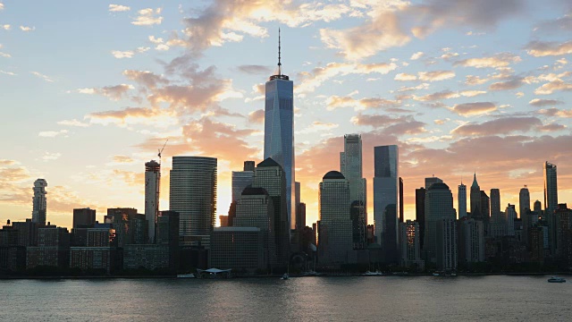 纽约下曼哈顿日出时的4K视频视频素材