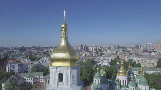 基辅索菲亚广场鸟瞰图视频素材