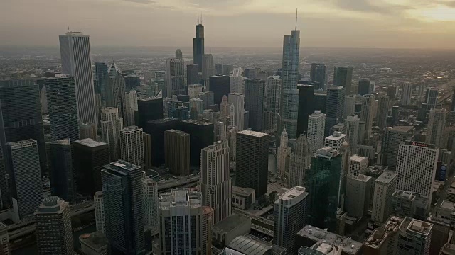 芝加哥天际-鸟瞰图视频下载